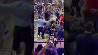 Man charged after storming media area during Johnstown Pennsylvania rally tasered by police [upl. by Nakasuji]