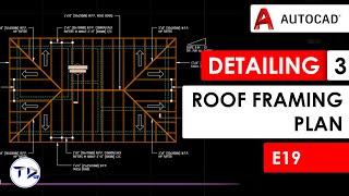 DETAILING Part 3 Roof Framing Plan in AutoCAD Architecture 2023 [upl. by Enomed547]