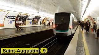 SaintAugustin  Ligne 9  Métro de Paris  RATP MF01  MF67 [upl. by Corso]