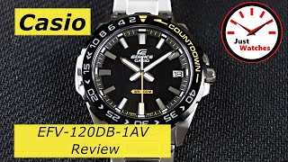 Casio Edifice EFV120DB1AV Review [upl. by Hakym943]