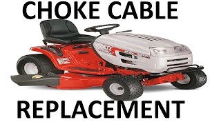 MTDHuskee Lawnmower Choke Cable ReplacementRemoval  EASY [upl. by Haron]