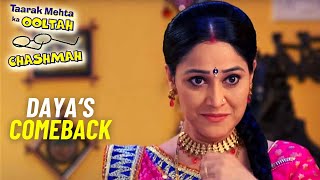 Dayas Return in TMKOC  Disha Vakani comeback in Taarak mehta [upl. by Ynots]