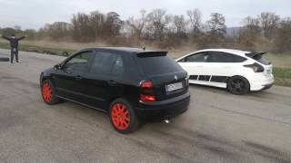 Fabia Vrs 19tdi PD 180hp vs Ford Focus ST 20ecoboost cca 300hp [upl. by Atikahc925]