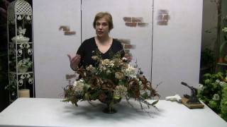 How To Make A Traditional Floral Centerpiece Arrangement With Silk Flowers  Part 1 [upl. by Aekan]