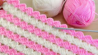 easy crochet for beginnerscrochet baby blanketbaby cardigan design bebek battaniyehow to crochet [upl. by Sukhum]