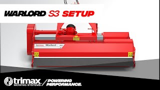 Trimax Warlord S3 Setup  How To  3Point Linkage Flail Mower [upl. by Inalej539]