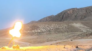 82mm mortar firing and impact on video [upl. by Beutler]