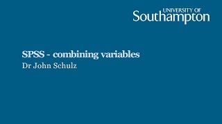 SPSS Combining variables [upl. by Marrilee847]