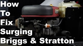 How To Fix Briggs amp Stratton Surging Engine  Nikki Carburetor Cleaning  Motor Hunts UP amp DOWN [upl. by Silliw]