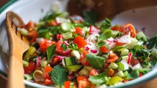 How To Make Shirazi Salad  آموزش درست کردن سالاد شیرازی [upl. by Timrek]