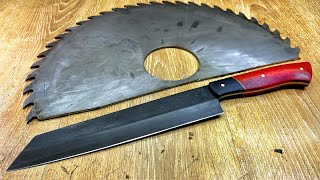 Making A Japanese Kiritsuke Knife From An Old Saw Blade [upl. by Laverna]