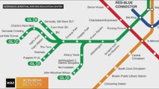 MBTA map mashup renames T stations [upl. by Anav125]