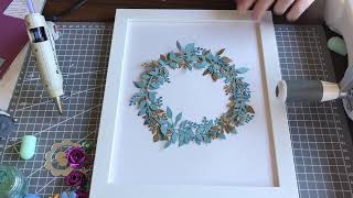 Make a Home Décor Frame  Sizzix Floral Wreath Craft Box [upl. by Silliw]