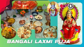 How to perform laxmi Puja at your home Bengali Style  Cook prasad villfood [upl. by Fredrika]