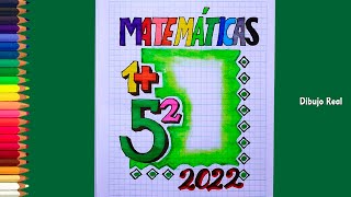 Dibujando caratula para cuaderno de matemáticas [upl. by Arimak]