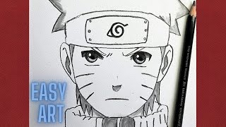 EASY DRAWING  How to draw NARUTO step by step  Anime Drawing [upl. by Darrel]