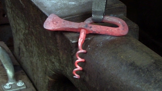 Blacksmithing  Forging a corkscrew freehand at the anvil [upl. by Lundin]