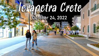 Ierapetra Crete walking tour 4k Greece 2022 [upl. by Nauqed]