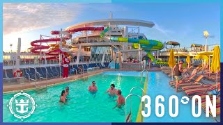 Oasis of the Seas  Amplified Pool Deck in 360º [upl. by Nadler283]