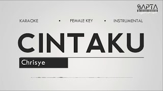 Chrisye  Cintaku Karaoke  Female Key  Instrumental [upl. by Worth]