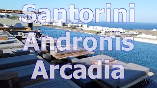 Andronis Arcadia Luxury Resort Hotel in Santorini Oia  REVIEW [upl. by Oicnoel]