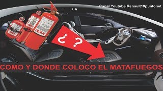 Donde poner el matafuegos en el auto Como colocar el soporte del extintor en el habitaculo [upl. by Leal191]