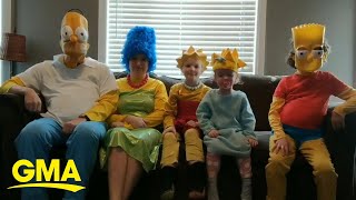 This family recreated ‘The Simpsons’ opening credits [upl. by Anitnauq]