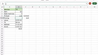 Omgjøring av minutter til timer desimaltall på Excel [upl. by Tiffa]