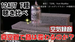 真空管「12AU7」を7種類聴き比べてみた！電圧増幅管（プリ管）【真空管オーディオ・空気録音】 [upl. by Inanak466]