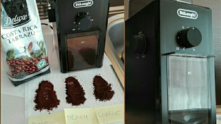 DeLonghi KG79 młynek do kawy stopnie grubości mielenia ziaren Coffee grinder grinding level [upl. by Sieber]