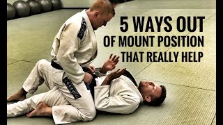 JiuJitsu Escapes  5 Ways Out of The Mount [upl. by Lander329]