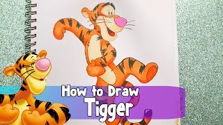 How to Draw Tigger from Disney’s Winnie the Pooh Franchise [upl. by Aehsila314]