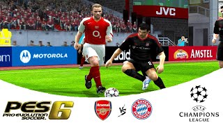 🏆⚽️🎮 ARSENAL X BAYERN DE MUNIQUE  OITAVASDEFINAL CHAMPIONS LEAGUE 0405  PRO EVOLUTION SOCCER 6 [upl. by Ostler252]