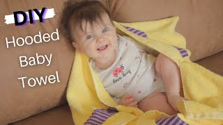 DIY Hooded Baby Towel  QUICK and EASY Sewing Project [upl. by Suicul476]