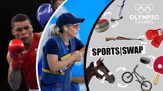 Boxing vs Skeet Shooting  Can They Switch Sports  Sports Swap Challenge [upl. by Marice]