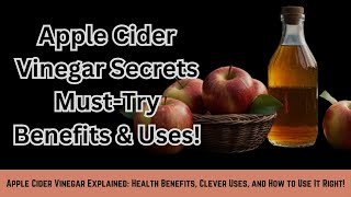 Apple Cider Vinegar Secrets Health Boosts Everyday Uses and How to Get the Best Results [upl. by Ahsilet626]