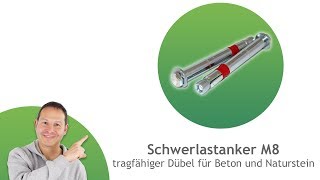 Schwerlastanker M8  tragfähiger Dübel für Beton und Naturstein  Pina [upl. by Robbi]