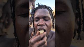 its Lunch time See how Hadza cooks their favorite meal and share together hadzabetribe food [upl. by Attecnoc529]