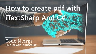 How to create pdf with iTextSharp  table design embed image header footer with iTextSharp in c [upl. by Allicsirp59]