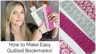 Quilted Bookmark Tutorial [upl. by Assennav]