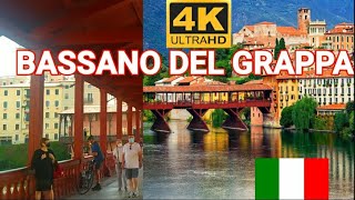 BASSANO DEL GRAPPA WALKING TOUR  ITALY 4K 2021 [upl. by Helbonna]