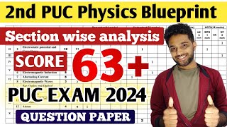 2nd PUC Physics 2024  How to score 63 in Physics  2nd PUC Physics Blueprint 2024 Analysis [upl. by Allrud609]