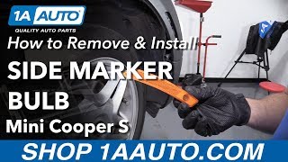 How to Replace Side Marker Bulb 0713 Mini Cooper S [upl. by Akirrehs]