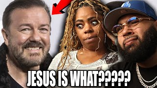 HILARIOUS IS GOD GAY  Ricky Gervais Reads NOAHS ARK  BLACK COUPLE REACTS [upl. by Einohtna]