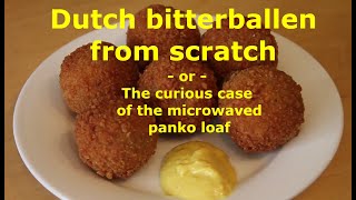 Dutch bitterballen using microwavebaked bread crumbs  For the noms [upl. by Ibby]