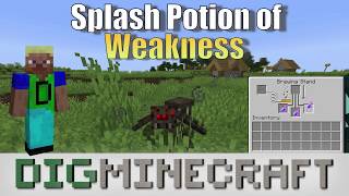 Splash Potion of Weakness in Minecraft [upl. by Rubma]