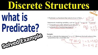 What is Predicate  Predicate Logic Examples in Discrete Mathematics [upl. by Noir379]