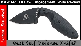 KABAR TDI Law Enforcement Knife Review  Best Self Defense Knife [upl. by Leind852]