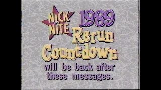 NickelodeonNick at Nite Commercials on December 31 1989 60fps [upl. by Kcaz]