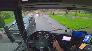 Electric truck driving POV  Scania p360 hybrid  Blackeberg to Sundbyberg [upl. by Lauro]